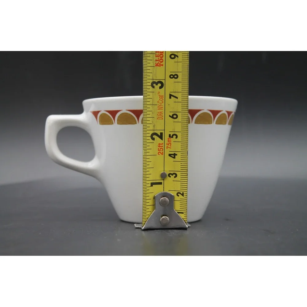 Vintage Corning Pyroceram Danish Modern Cups & Saucers Set of 2 MCM